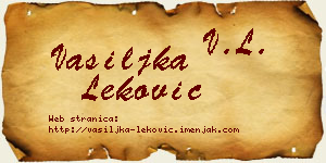 Vasiljka Leković vizit kartica